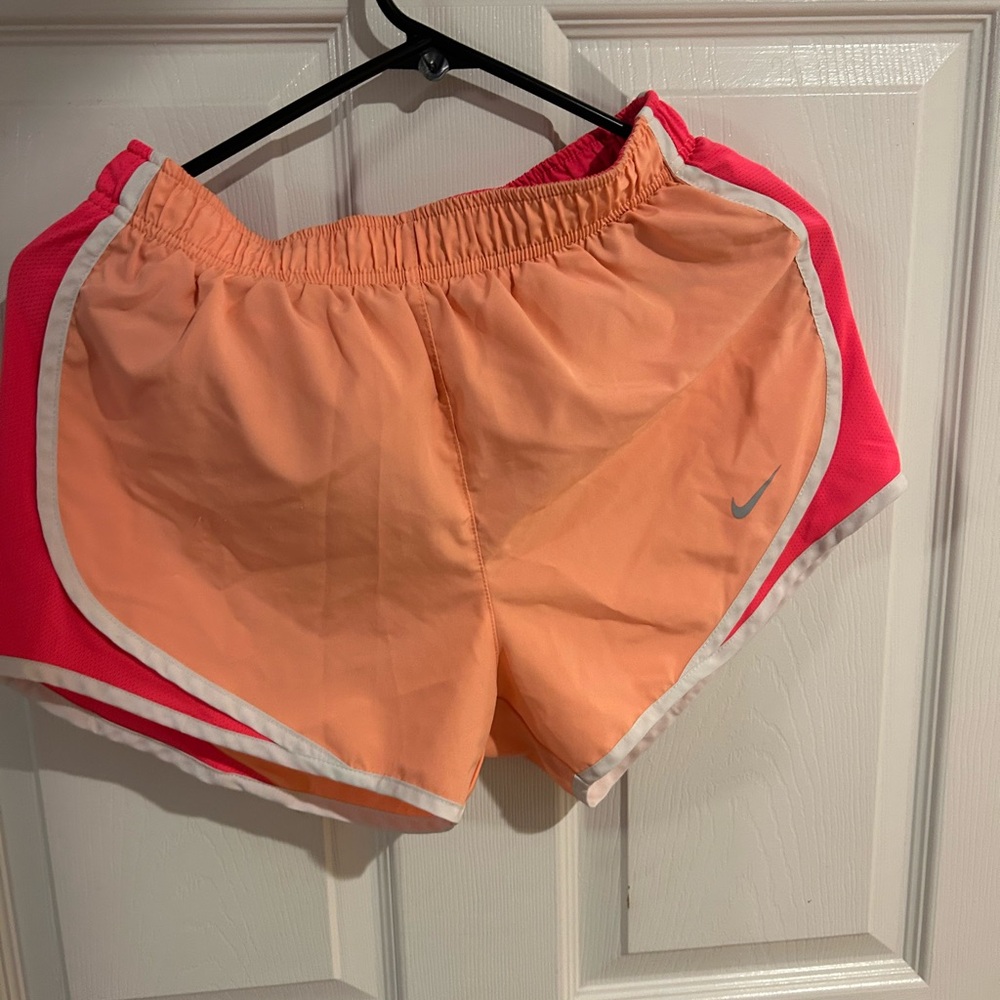 Nike Women's Athletic Shorts in Orange and Pink